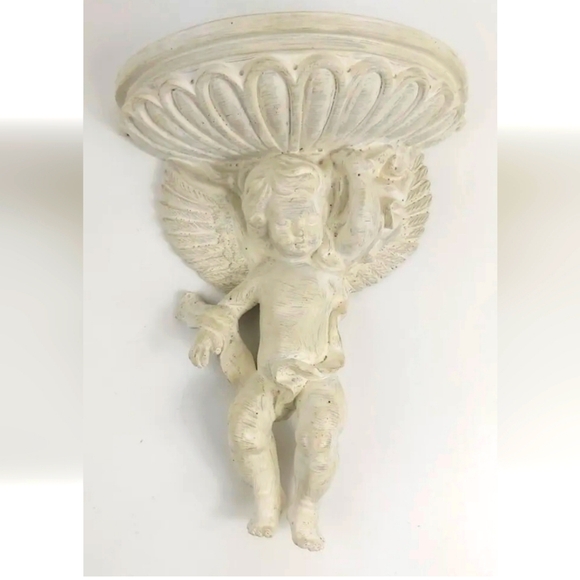 Angel resin wall sconce home decor 10 inches - Picture 1 of 9